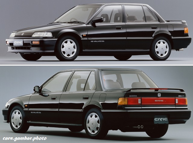 1988 Honda Civic 35XT EF sedan exterior in black color