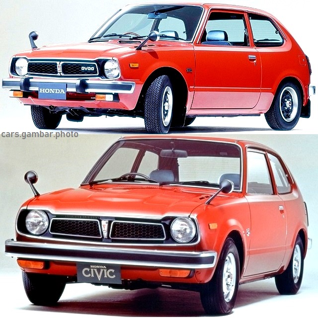 Retro Honda Civic 1st Gen 3-door 1972 red