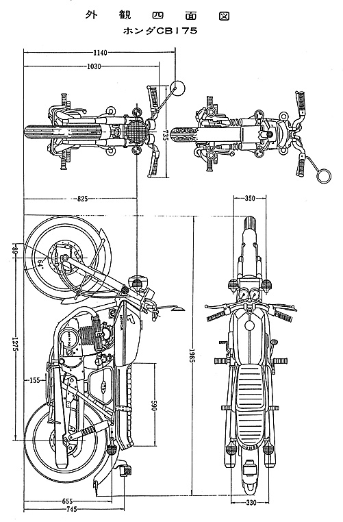 Honda Super Sports CB175 specs