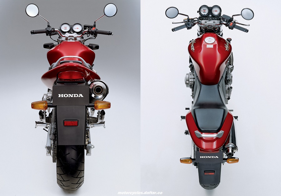 Honda CB600F Hornet rear, view from above