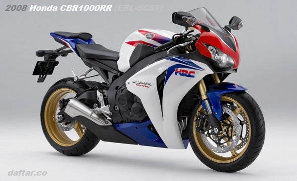 2008 Honda CBR1000RR EBL-SC59 Tricolor White Red Blue