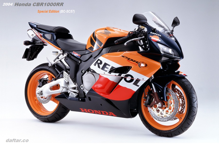 Honda CBR1000RR Fireblade 2004 Special Edition Repsol MotoGP Livery Orange