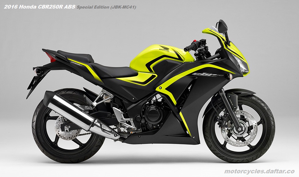 2016 New CBR250R ABS Special Edition Black-Green Stabillo (Lemon Ice Yellow)