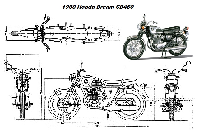 1968 Honda CB450 K1 Specs