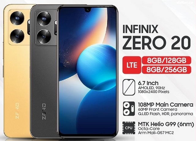 Infinix Zero 20 8GB RAM 128-256GB ROM specs