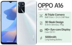 OPPO A16 phone specs