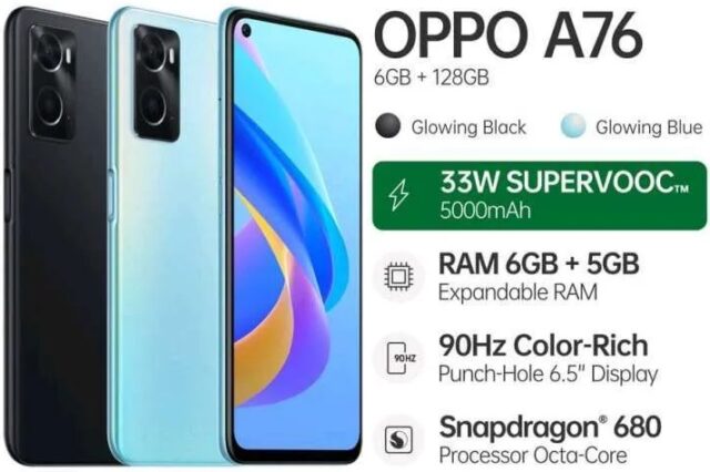 OPPO A76 4G (CPH2375) 6GB + 128GB spec