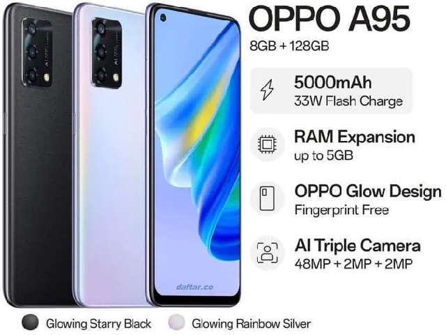 OPPO A95 4G (CPH2365) 8GB RAM 128GB ROM spec