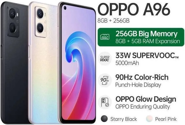 OPPO A96 4G 8GB RAM / 256GB ROM (CPH2333) Specs