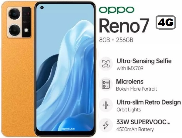 OPPO Reno7 4G specs 8GB RAM / 256GB ROM