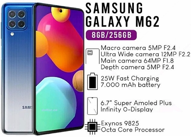 Samsung Galaxy M62 8GB RAM 256GB ROM spec